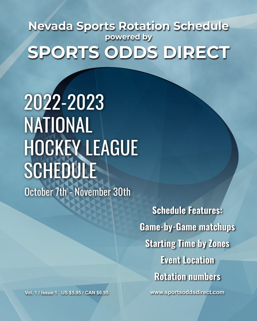 20222023 National Hockey League Schedule, Book 1 (PreOrder, Digital