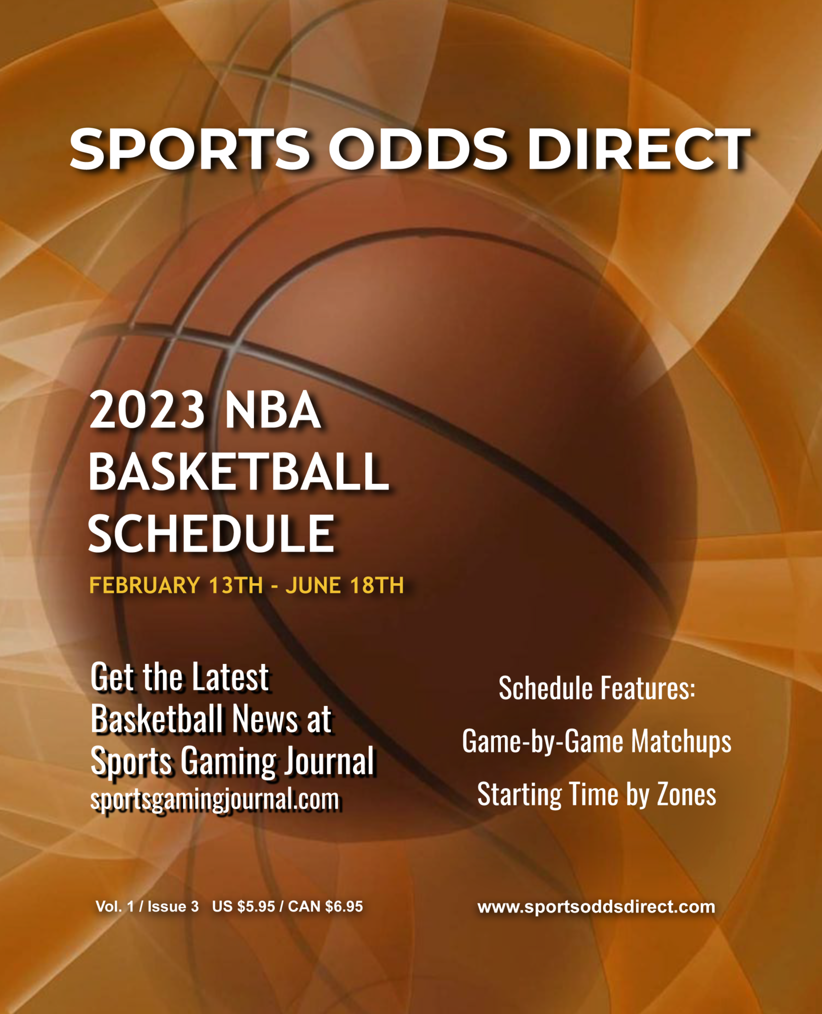 2023 NBA Basketball Schedule Book 3 (Digital Edition) Sports Gaming